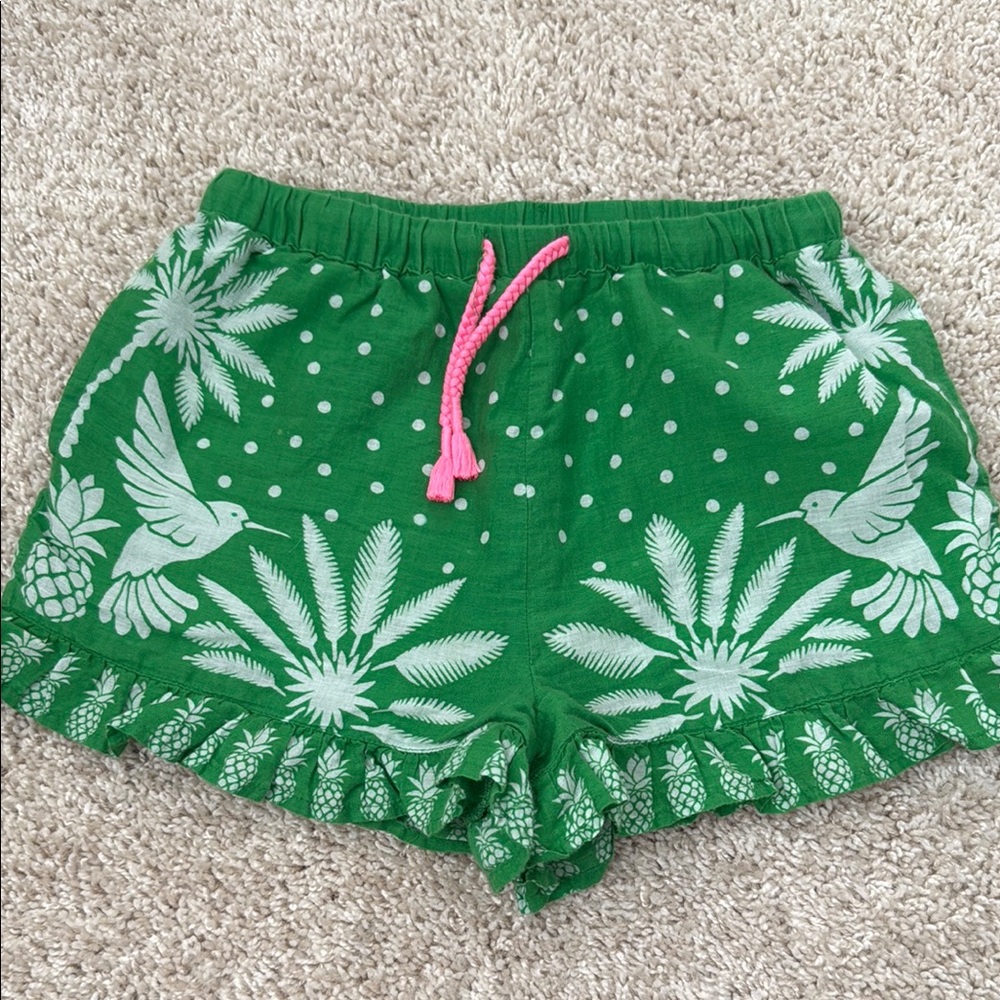 Green Tropical Boden girls shorts